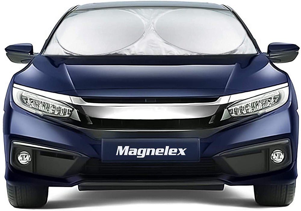 Car Windshield Fits All Cars Sun Shade, Blocks UV Rays, MAVRS Genuine Sun Visor Protector, Sunshade Keeps Your Vehicle Cool and Damage Free, Easy to Use, Fits Windshields of Various Sizes